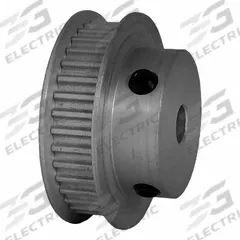 DAYTON Timing Pulley: Modified Curvilinear, Fixed, For GT Timing Belt Section, For 6 mm Belt Wd (MPN 36-3P06M6FA6). Key specifications — Brand: DAYTON; Finish: Clear Anodized; For Belt Series: Powerhouse®.