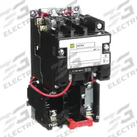 SQUARE D Magnetic Motor Starter: Non-Reversing, 2 Poles, NEMA Size 1, 27 A, 240V AC Coil (MPN 8536SCO1V03). Key specifications — Brand: SQUARE D; Coil Voltage: 240V AC; Phase: Single; Operator: None; Terminal Connection Type: Screw Clamp Terminals; Includes Pilot Light: No; Operator Controls: None; Auxiliary Contacts Included: No Auxiliary Contacts Included.