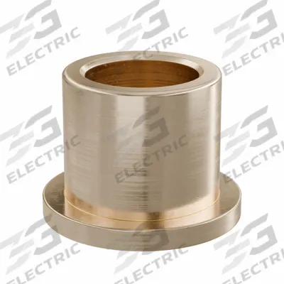 OILITE Flanged Sleeve Bearing: Bronze, SAE 841, 15 mm Bore, 21 mm OD, 20 mm Lg - Lubricated General Purpose Metallic Flanged Sleeve Bearings