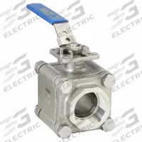 APPROVED VENDOR Manual Two-Way Ball Valve: 2 in, CF8M Stainless Steel, Straight Valve Body, PTFE (MPN G-S3P2K-200). Key specifications — Brand: APPROVED VENDOR; Handle: Locking Lever.