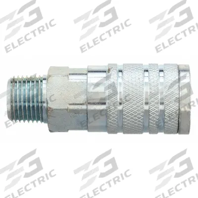 SPEEDAIRE Quick Connect Hose Coupling: 3/8 in Body Size, 3/8 in Hose Fitting Size - Industrial Interchange Steel Quick-Connect Air Coupling Bodies