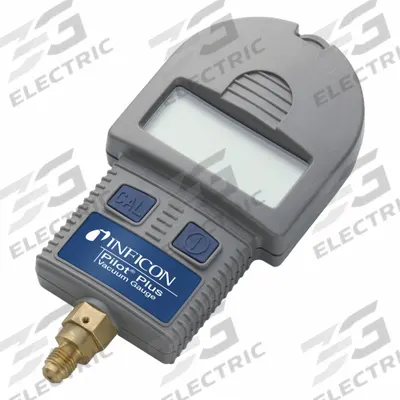 INFICON Vacuum Gauge: LCD, 1 micron Hg to 760,000 micron Hg, 1/4 in Male SAE Flare Right-Hand - Digital Vacuum Gauges