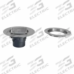 ZURN Floor Drain: 9 7/8 in Overall Dia, 5 in Grate Size, 3 in Nominal Pipe Size, Solvent Weld, PVC (MPN FD2-PV3-ST-CC). Key specifications — Color: Bronze; Connection Type: Solvent Weld; Brand: ZURN; Includes: Stainless Steel Clamp Collar.