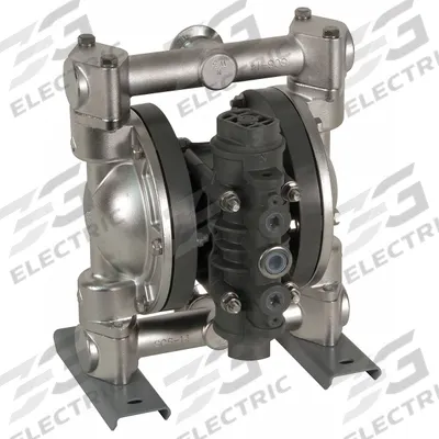 Dayton Double Diaphragm Pump: 316 Stainless Steel, 1 in, Tri-Clamp, 32 gpm - FDA-Compliant AODD Pumps