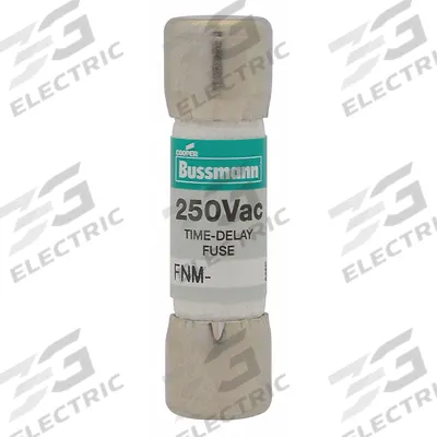 BUSSMANN Fuse: FNM Series, Midget, Time-Delay, 4 A, 250 V AC, 13/32 in x 1 1/2 in - Time-Delay Cylindrical Fuses