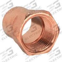 NIBCO Sweat Fitting Adapter: 3 in CTS x 3 in Pipe, Cup x FNPT, Wrot Copper (MPN 603 3)