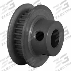 DAYTON Timing Pulley: Modified Curvilinear, Fixed, For GT Timing Belt Section, For 3 mm Belt Wd (MPN 28-2P03-6FA3). Key specifications — Brand: DAYTON; Finish: Clear Anodized; For Belt Series: Powerhouse®.