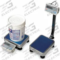A&D WEIGHING Industrial Bench Scale: 15 3/8 in x 20 7/8 in, Not IP Rated, Column-Mounted (MPN FG-150KAL). Key specifications — Connection Ports: RS-232C; Readability: 0.01 kg/0.02 lb; Brand: A&D WEIGHING; Weighing Surface Material: Stainless Steel.
