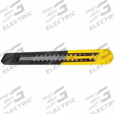 STANLEY Snap-Off Utility Knife: 5 in Overall Lg, Textured, 13 Segments, 0 Blades Stored - 9mm Blade Snap-Off Knives