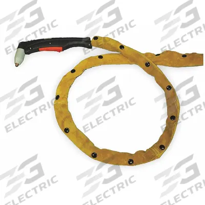 THERMAL DYNAMICS Plasma Torch Cable Cover: 50 ft L, Leather, Snaps - Plasma Torch Cable Covers