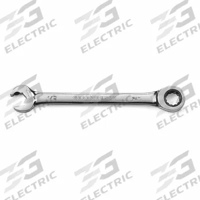GEARWRENCH Box End Wrench: Steel, Chrome, 1/2 in Head Size, 7 1/8 in Overall Lg - SAE, Double End, 12-Point, Ratcheting Box End Wrenches
