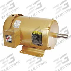 BALDOR General Purpose Motor: Rigid Base Mount, Totally Enclosed Fan Cooled, 5 hp, 230/460V AC (MPN EM3613T). Key specifications — Brand: BALDOR; Nameplate Voltage @ 60 Hz: 230/460V AC; Full Load Current @ 60 Hz: 11.8/5.9 A; Nameplate RPM @ 60 Hz: 3,470 RPM; Motor Enclosure: TEFC.