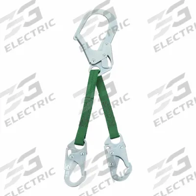 MSA Rebar Assembly: Stainless Steel Snap Hook, Steel Snap Hook, 13 in Lg - Positioning & Restraint Lanyards