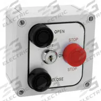 AMERICAN GARAGE DOOR SUPPLY Control Station: Open-Close-Stop, Momentary Contacts, Outdoor (MPN 3B4XL). Key specifications — attr1070078: Rosite Box; attr92627: 3B4XL; attr93592: AMERICAN GARAGE DOOR SUPPLY; attr1070071: Commercial Garage Door Operators; attr1070072: Momentary Contacts; attr1070073: Open-Close-Stop; attr1070075: Outdoor; attr1070080: Surface Mount.
