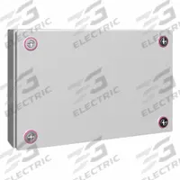 RITTAL Enclosure: Light Gray, Steel, 7 in x 11 in x 3 in, NEMA 1/12/3R/4, Solid Cover (MPN 1517000). Key specifications — Color: Light Gray; Cover Style: Solid; Includes: Mini Cam Lock; NEMA Enclosure Rating: 3R; Brand: RITTAL.