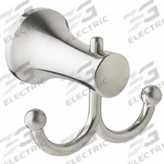 AMERICAN STANDARD Robe Hook: 3 1/8 in x 4 1/8 in x 2 1/2 in, Metal, Brushed, 2 in Base Ht (MPN 8337210.295). Key specifications — Brand: AMERICAN STANDARD; Material: Metal.