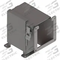 Wireway 90 Degree Elbow: 4 in Wd, 4 in Ht, 4 in, Hinged Cover with Quick-Release Latches, Steel (MPN F44LE9KOKT). Key specifications — Cover Location: Outside; Brand: HOFFMAN; With Knockouts: No.