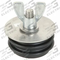 CHERNE Pipe Plug: Wing Nut, End of Pipe, For 2 in Pipe, Nitrile Plug (MPN 273328). Key specifications — Handle Material: Stainless Steel; Plate Material: Stainless Steel; Included Water Fill Port/Hose: Not Included.