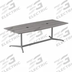 BUSH BUSINESS FURNITURE Conference Table: Boat, Laminate/Wood, Gray, 95 in Overall Lg, Laminate/Wood (MPN 99TBM96PGSVK). Key specifications — attr987891: Traditional Leg; attr987894: Wood; attr987867: Wood; attr987857: BUSH BUSINESS FURNITURE; attr987872: Laminate.