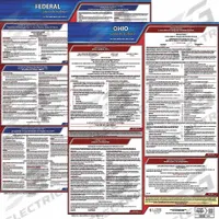 JJ KELLER Labor Law Poster: OH, Spanish, Plastic, 20 in x 24 in, Federal and State Labor Law (MPN 200-OH-1). Key specifications — State/Province: OH; Language: Spanish.
