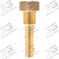 WGTC Threaded Thermowell: Brass, For 3/8 in Stem Lg, 2 1/2 in Insertion Lg, For 3/8 in Stem Dia (MPN T1E3D2-PBF). Key specifications — attr1275131: 350°F/176°C; attr1275136: WGTC; attr1275129: 300 psi at 150°F.