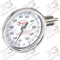 DWYER Dial Thermometer: 50°F to 500°F, ±2%Full Scale Accuracy, 6 in Stem Lg, 3 in Dial Dia (MPN BTLR36071). Key specifications — Accuracy: ±2 % Full Scale; Brand: DWYER.