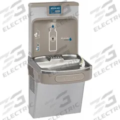 ELKAY Drinking Fountain with Bottle Filler: On-Wall, 8 gph @ 50°F, Stainless Steel, Gray (MPN LZS8WSSK). Key specifications — Brand: ELKAY; Housing Material: Stainless Steel; Filter Access: Bottom Panel Access; Housing Finish: Plain; Chilling Capacity: 8 gph @ 50°F; Housing Color: Gray.