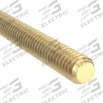 ACME Screw: 5/8"-8 Thread Size, 6 ft Lg, Brass, Plain (MPN RODBS588) - Acme Fully-Threaded Rods & Studs