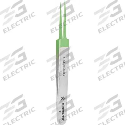 EXCELTA Tweezers: Stainless Steel, Point, Straight Tip - Nonstick Tweezers