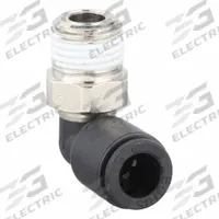 LEGRIS Push-Fit Elbow Fitting: 6 mm OD x 1/8 in Pipe Size, Push-to-Connect x MNPT, Black, 10 PK (MPN 3109 06 11). Key specifications — Brand: LEGRIS.