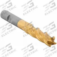 CLEVELAND Square End Mill: Cobalt, TiN Coated, 4 Flute, 31/64" Mill Dia, 1-1/4" LOC, 3-1/4" OAL (MPN C32596)