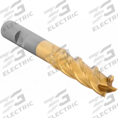 CLEVELAND Square End Mill: Cobalt, TiN Coated, 4 Flute, 31/64" Mill Dia, 1-1/4" LOC - General Purpose Cobalt Square End Mills
