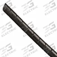 CAPLUGS Fire Resistant Anti-Static Spiral Wrap: 1 1/16 in Dia, 66 ft Lg, Black, Polyethylene (MPN FRAS-20). Key specifications — Product Type: Hydraulic Hose; Cable; Brand: CAPLUGS; Color: Black; Material: Polyethylene.