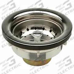 ZURN Strainer: Stainless Steel, Chrome, 2 1/2 in Overall Ht, 4 3/8 in Overall Dia, Threaded (MPN ZSS250-PC). Key specifications — Product Type: Sink Drain; Brand: ZURN; Finish: Chrome; Material: Stainless Steel; Includes: Locknut.