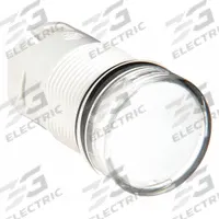 SCHNEIDER ELECTRIC Pilot Light Head: 16 mm Panel Mounting Hole Dia, White, Smooth, LED, XB5 Series (MPN ZB6AV1). Key specifications — Brand: SCHNEIDER; Compatible Lamp Module Type: Integral LED Module; Compatible with Series: XB5.