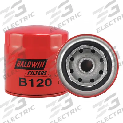 BALDWIN FILTERS Oil Filter: B120, 3/4"-16 Thread Size, 3 7/8 in Overall Ht - Spin-On Oil Filters