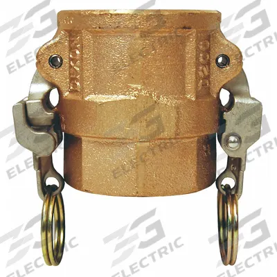 DIXON VALVE & COUPLING Cam and Groove Coupling: 1 1/4 in Coupling Size, 1 1/4 in Hose Fitting Size - Type D Forged Brass Cam & Groove Fittings