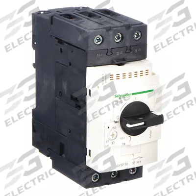 SCHNEIDER Manual Motor Starter: Non-Reversing, 3 Poles, 50 A, Thermal Protection - Non-Reversing Starters with Thermal Overloads