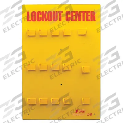 ZING Lockout Board: Lockout Station, No Padlocks, Lockout Tagout Board Lockout Station - Unfilled Lockout Stations