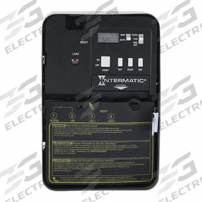 INTERMATIC Electronic Timer: 24 hr, Not Astronomic, 120V AC, SPST - Digital Timer Switches