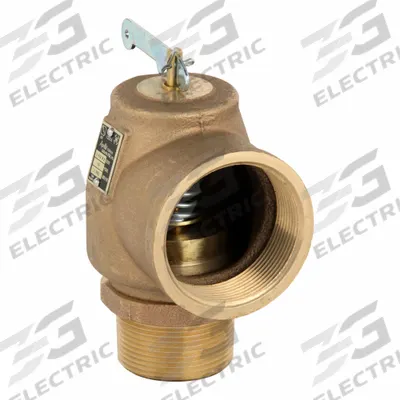 APOLLO Safety Relief Valve: MNPT x FNPT, 1 1/2 in x 2 in, 15 psi Max. Op Pressure - ASME Section IV Steam Pressure Relief Valves