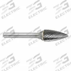 SGS PRO Carbide Bur: Pointed-End Tree, SG-13, Double Cut, 1/2" x 3/4" Head, 1/4" Shank (MPN 14053). Key specifications — Trade Number: SG-13; Brand: SGS PRO.