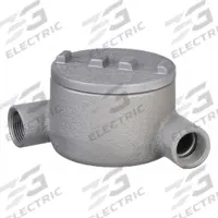 Conduit Outlet Body: Aluminum, Powder Coated, GR, 1/2 in Trade Size, Threaded (MPN GRN50-A). Key specifications — Series: For Standard Body; Compatible Conduit Trade Size: 1/2 in; Thread Gender: Female; Hub Style: Threaded; Cover Included: Yes; Body Style: N; Connection Type: Threaded; Back Type: Round.