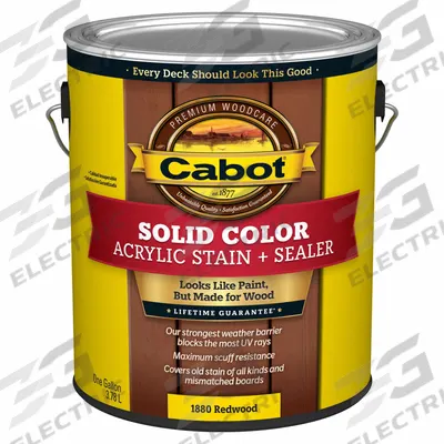 CABOT Wood Stain: Wood Stain and Sealer, Exterior, Water, 1 gal Container Size - Combination Wood Stain & Sealers