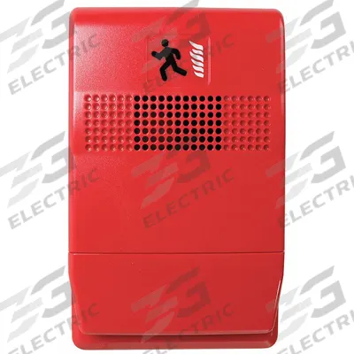 EDWARDS SIGNALING Horn: 24V DC, Horn Sound, Red, Horn, 13/16 in Overall Dp - Fire Alarm Horns