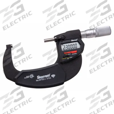 STARRETT Wireless Digital Micrometer: 3 in to 4 in /76 mm to 101 mm, Inch/Metric - Micrometers without SPC Output for Harsh Environments
