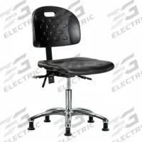 Ergonomic Chair: Polyurethane, Armless, Ht Range 17 3/4 in to 23 in, 18 in Seat Wd, 17 in Seat Dp (MPN BR-HPDHCH-CR-T0-A0-RG-BLK). Key specifications — Foot Support: No; Back Tilt Backward: 13.5°; Back Tilt Forward: 10.5°; Base Material: Aluminum; Brand: APPROVED VENDOR; Product Type: Ergonomic Chair; ESD-Safe: Not ESD Safe.