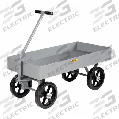 LITTLE GIANT Wagon Truck: 3,500 lb Cap, 60 in L x 30 in W x 16 1/2 in H Deck, T-Shaped - Lipped Metal Deck Trucks