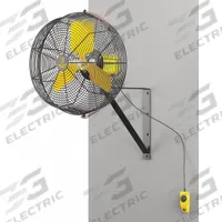 BIG ASS FANS Mounted Fan: 20 in Blade Dia, 120V AC, 1/3 hp Motor HP, Wall Mount, Non-Oscillating (MPN F-AE1-2001L13S34). Key specifications — Brand: BIG ASS FANS; Voltage: 120V AC; Number of Speeds: Variable; Fan Mounting Location: Wall; Oscillation: Non-Oscillating; Mounting Type: Bracket.