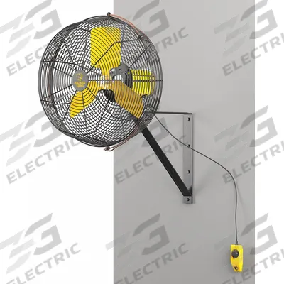 BIG ASS FANS Mounted Fan: 20 in Blade Dia, 120V AC, 1/3 hp Motor HP, Wall Mount - Standard Industrial Wall-Mount Fans